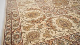 Persian Rug Isfahan Handmade Area Traditional 9'10"x13'1" (10x13) Whites/Beige Green Floral Design #34121