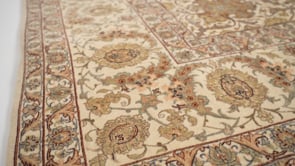 Persian Rug Isfahan Handmade Area Traditional 9'10"x13'1" (10x13) Whites/Beige Green Floral Design #34121