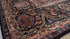 Persian Rug Bijar Handmade Area Traditional 9'10"x12'0" (10x12) Whites/Beige Red Blue Floral Design #35560
