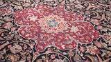 Persian Rug Mashhad Handmade Area Traditional 9'6"x12'8" (10x13) Red Blue Floral Design #17839