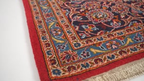 Persian Rug Kashan Handmade Area Traditional 10'2"x14'4" (10x14) Red Blue Toranj Mehrab Floral Design #28593