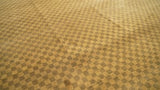 Oriental Rug Tibetan Handmade Area Modern Neutral 10'0"x13'8" (10x14) Whites/Beige Checkered Design #33837