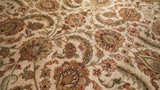 Oriental Rug Indian Handmade Area Transitional 9'10"x14'2" (10x14) Whites/Beige Red Jaipur Floral Design #34923