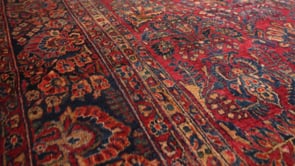 Persian Rug Sarouk Handmade Area Traditional Vintage 10'0"x14'4" (10x14) Red Floral Design #35815