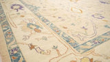 Oriental Rug Pakistani Handmade Area Transitional Neutral 9'9"x13'10" (10x14) Whites/Beige Purple Oushak Design #36145