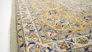 Persian Rug Kashan Handmade Area Traditional 10'1"x12'6" (10x13) Blue Green Floral Design #288