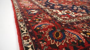 Persian Rug Bakhtiari Handmade Area Tribal 9'10"x13'0" (10x13) Red Blue Floral Design #18113