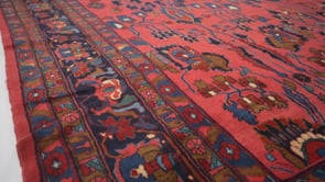 Persian Rug Hamadan Handmade Area Tribal 13'3"x21'4" (13x21) Red Floral Design #11936