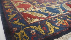 Oriental Rug Indian Handmade Area Traditional 13'9"x14'4" (14x14) Blue Red Herati Design #12646