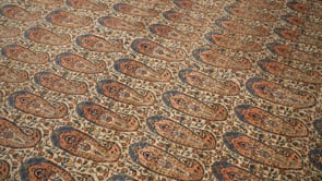 Persian Rug Senneh Handmade Area Traditional Vintage 12'0"x19'8" (12x20) Whites/Beige Red Blue Paisley/Boteh Design #20932