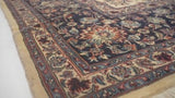 Persian Rug Mashhad Handmade Area Traditional 13'0"x19'6" (13x20) Whites/Beige Blue Floral Design #22661