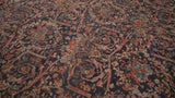 Persian Rug Mahal Handmade Area Antique Tribal 13'6"x23'2" (14x23) Blue Red Mostofi Floral Design #27872