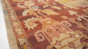 Persian Rug Mahal Handmade Area Tribal Vintage 11'5"x19'3" (11x19) Red Whites/Beige Geometric Design #30609