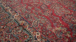 Persian Rug Sarouk Handmade Area Traditional Vintage 10'5"x15'3" (10x15) Red Floral Design #31528