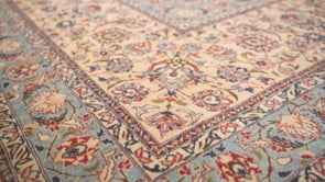 Persian Rug Toodeshk Handmade Area Traditional 12'4"x19'8" (12x20) Whites/Beige Blue Floral Design #34753