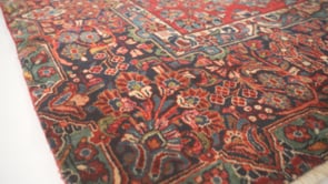 Persian Rug Sarouk Handmade Area Traditional Vintage 10'1"x13'0" (10x13) Red Floral Design #35079