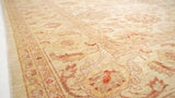 Oriental Rug Pakistani Handmade Area Transitional 12'4"x14'7" (12x15) Whites/Beige Floral Oushak Design #35522