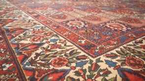 Persian Rug Bakhtiari Handmade Area Tribal 12'2"x15'5" (12x15) Red Blue Garden Design #35913