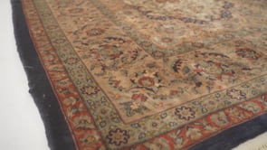 Oriental Rug Indian Handmade Area Traditional 12'5"x18'0" (12x18) Whites/Beige Multi-color Panel Design #31913