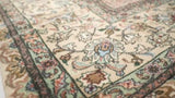 Persian Rug Tabriz Handmade Area Traditional Neutral 11'10"x18'0" (12x18) Whites/Beige Pink Floral Design #32461