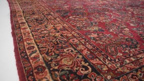 Persian Rug Sarouk Handmade Area Traditional Vintage 10'6"x17'6" (11x18) Red Floral Design #32643