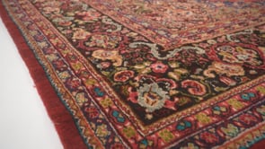 Persian Rug Mahal Handmade Area Tribal 12'2"x18'9" (12x19) Red Open Field Floral Design #32777