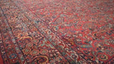 Persian Rug Sarouk Handmade Area Traditional Vintage 11'10"x15'2" (12x15) Red Floral Design #33593