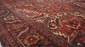 Persian Rug Heriz Handmade Area Tribal Vintage 11'6"x16'8" (12x17) Red Geometric Design #33602