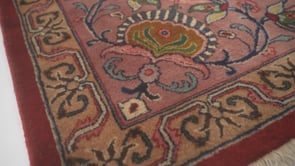 Persian Rug Tabriz Handmade Area Traditional 11'0"x15'7" (11x16) Red Purple Floral Design #33980