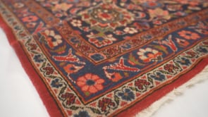 Persian Rug Kashan Handmade Area Traditional 11'4"x18'3" (11x18) Red Green Blue Toranj Mehrab Floral Design #33982