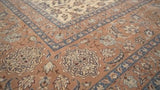 Persian Rug Nain Handmade Area Traditional 14'1"x22'10" (14x23) Whites/Beige Brown Blue Floral Design #33989