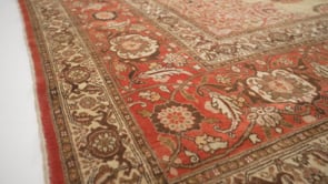 Persian Rug Tabriz Handmade Area Antique Traditional 12'8"x18'10" (13x19) Whites/Beige Red Open Field Sheikh Safi Design #34063