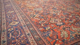 Persian Rug Mahal Handmade Area Antique Tribal 11'0"x13'7" (11x14) Red Floral Design #34285