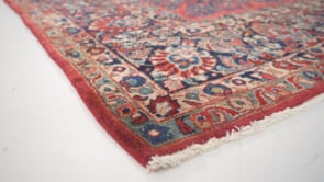 Persian Rug Sarouk Handmade Area Traditional Vintage 10'4"x18'4" (10x18) Red Blue Floral Design #35621