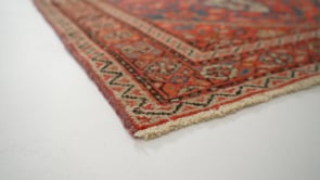 Persian Rug Malayer Handmade Runner Antique Traditional 3'5"x17'3" (3x17) Red Blue Floral Design #25843