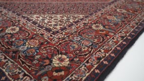 Persian Rug Bijar Handmade Area Traditional 6'9"x9'9" (7x10) Red Whites/Beige Herati Design #35763
