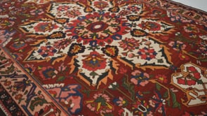 Persian Rug Bakhtiari Handmade Area Tribal 7'4"x12'0" (7x12) Red Floral Design #23509