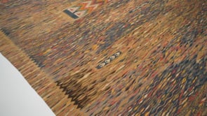 Oriental Rug Moroccan Handmade Area Tribal 6'8"x10'9" (7x11) Yellow/Gold Blue Multi-color Abstract Design #35768
