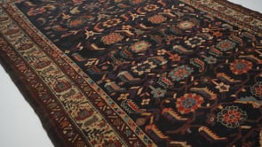 Persian Rug Bijar Handmade Area Antique Traditional 5'0"x6'6" (5x7) Blue Herati Design #35983