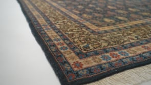 Oriental Rug Turkish Handmade Area Traditional 6'0"x9'0" (6x9) Blue Gray Paisley/Boteh Design #35826