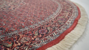 Persian Rug Bijar Handmade Round Traditional 5'2"x5'2" (5x5) Red Herati Bijar Design #35950