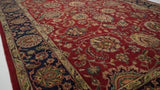 Oriental Rug Indian Handmade Area Traditional 6'2"x9'2" (6x9) Red Blue Floral Design #36010