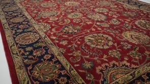 Oriental Rug Indian Handmade Area Traditional 6'2"x9'2" (6x9) Red Blue Floral Design #36010