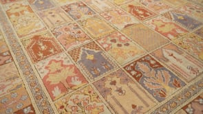 Oriental Rug Turkish Handmade Area Traditional 6'3"x8'6" (6x9) Whites/Beige Pink Garden Design #35836