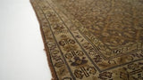 Persian Rug Malayer Handmade Runner Antique Neutral 3'7"x12'3" (4x12) Whites/Beige Gray Geometric Panel Design #31686