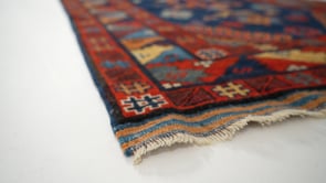 Oriental Rug Pakistani Handmade Runner Transitional Tribal 3'5"x13'7" (3x14) Blue Multi-color Baloch Design #34560