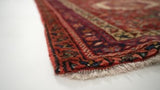 Persian Rug Heriz Handmade Runner Tribal Vintage 3'4"x9'6" (3x10) Red Geometric Design #30684