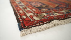 Persian Rug Azerbaijan Handmade Runner Tribal 3'3"x10'10" (3x11) Red Blue Geometric Design #31015