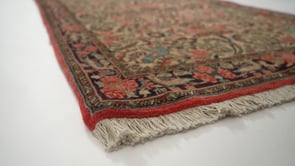 Persian Rug Bijar Handmade Runner Traditional 2'11"x13'4" (3x13) Red Floral Design #35091
