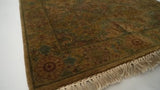 Oriental Rug Indian Handmade Runner Transitional 3'1"x9'10" (3x10) Whites/Beige Green Jaipur Floral Design #20383